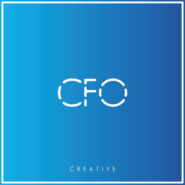 CFO Premium Vector último diseño de logotipo Diseño creativo de logotipo Ilustración vectorial Logotipo mínimo Monograma