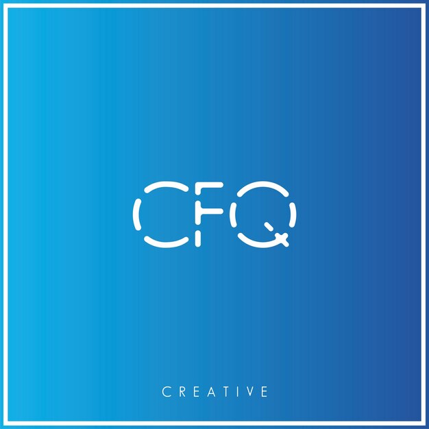 CFQ Premium Vector último diseño de logotipo Diseño creativo de logotipo Ilustración vectorial Logotipo mínimo Monograma