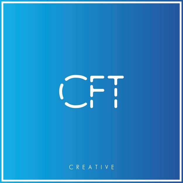 CFT Premium Vector último diseño de logotipo Diseño creativo de logotipo Ilustración vectorial Logotipo mínimo Monograma