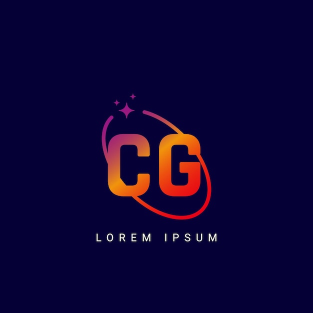 CG Letra GC con el logotipo de la galaxia y el logotipio de la estrella