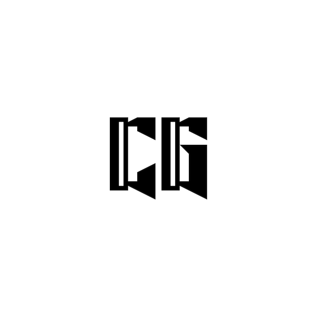 CG monograma logotipo diseño carta texto nombre símbolo monocromo logotipo alfabeto carácter simple logotipo