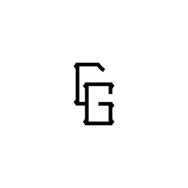 CG monograma logotipo diseño carta texto nombre símbolo monocromo logotipo alfabeto carácter simple logotipo