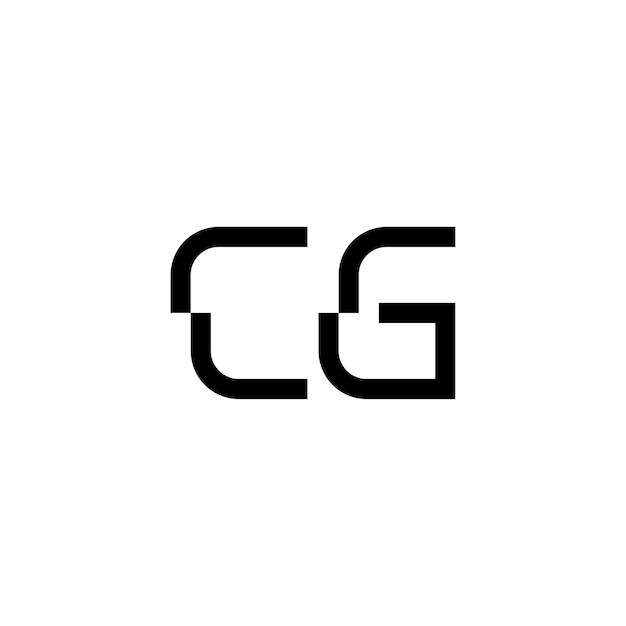 CG monograma logotipo diseño carta texto nombre símbolo monocromo logotipo alfabeto carácter simple logotipo