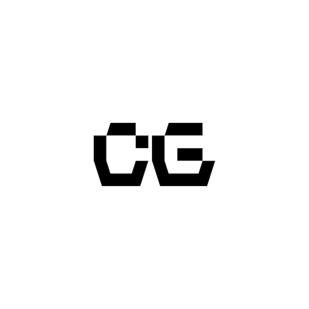 CG monograma logotipo diseño carta texto nombre símbolo monocromo logotipo alfabeto carácter simple logotipo