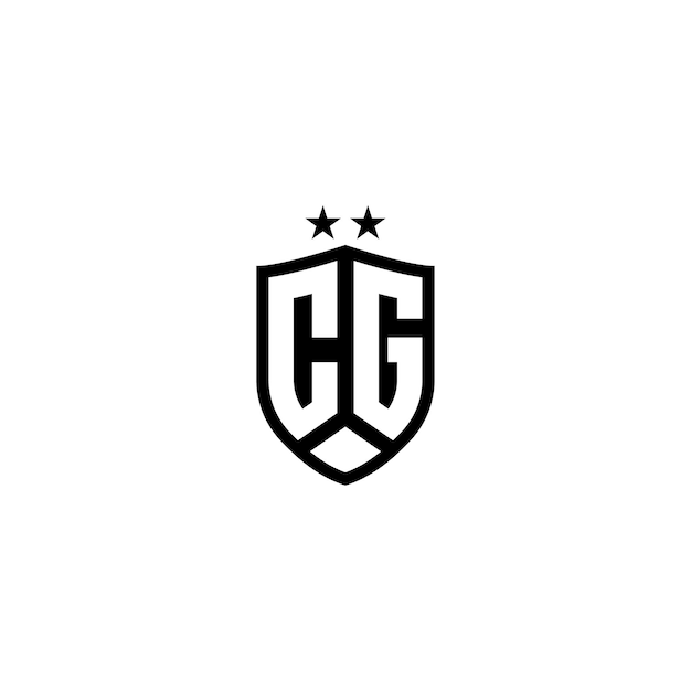 CG monograma logotipo diseño carta texto nombre símbolo monocromo logotipo alfabeto carácter simple logotipo
