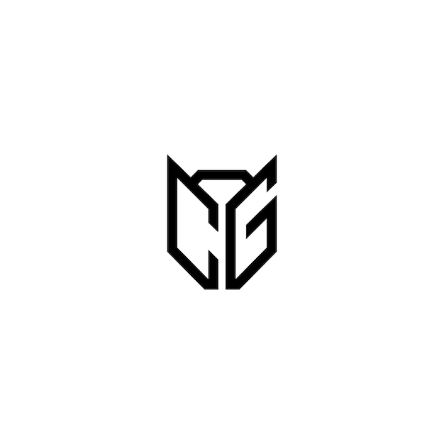 CG monograma logotipo diseño carta texto nombre símbolo monocromo logotipo alfabeto carácter simple logotipo