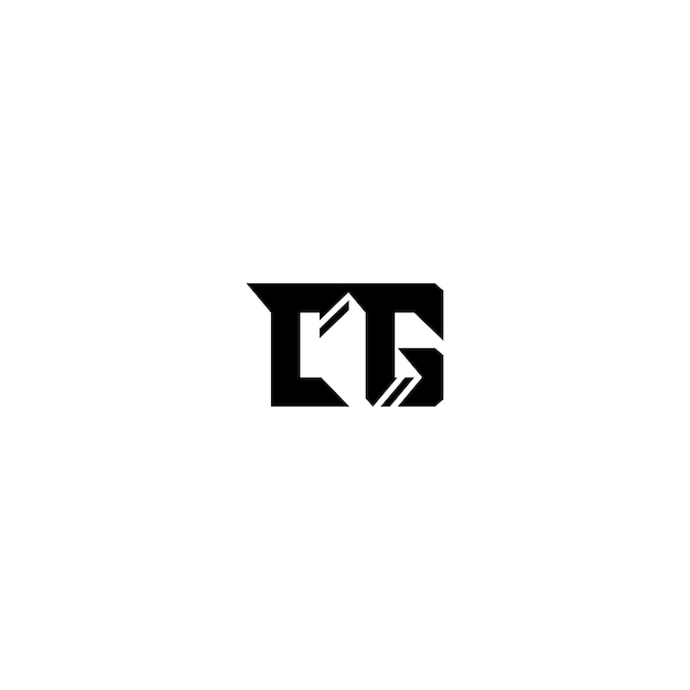 CG monograma logotipo diseño carta texto nombre símbolo monocromo logotipo alfabeto carácter simple logotipo