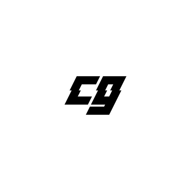 CG monograma logotipo diseño carta texto nombre símbolo monocromo logotipo alfabeto carácter simple logotipo