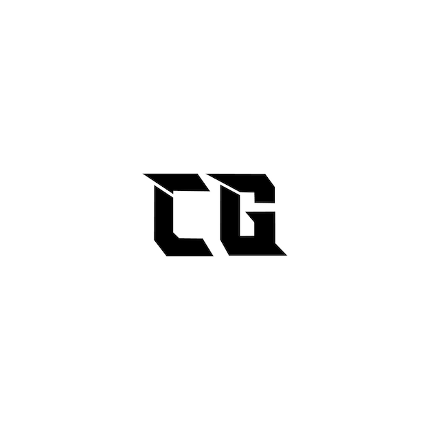 Vector cg monograma logotipo diseño carta texto nombre símbolo monocromo logotipo alfabeto carácter simple logotipo