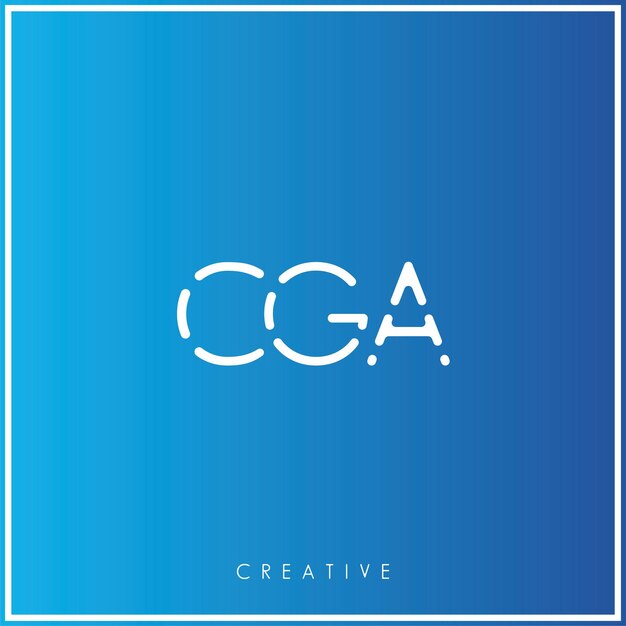 CGA Premium Vector último diseño de logotipo Diseño creativo de logotipo Ilustración vectorial Logotipo mínimo Monograma