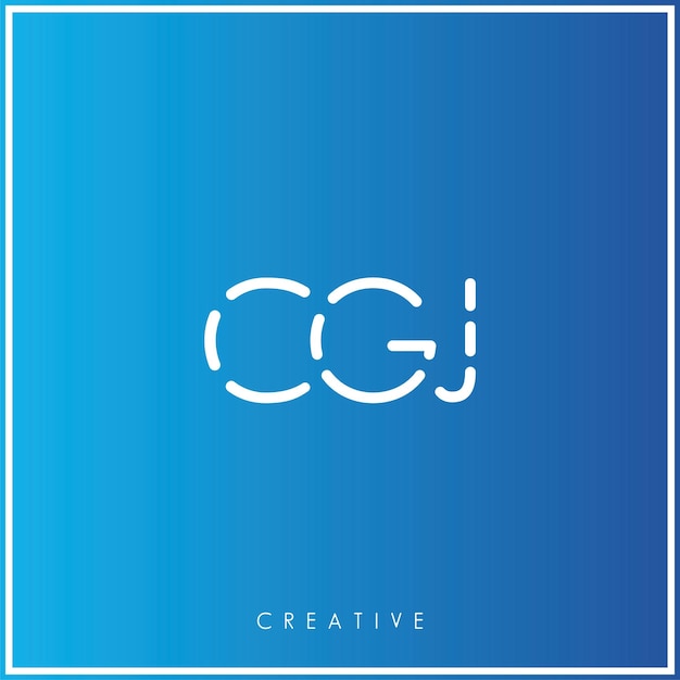 CGJ Premium Vector último diseño de logotipo diseño creativo de logotipo vector ilustración monograma de logotipo mínimo
