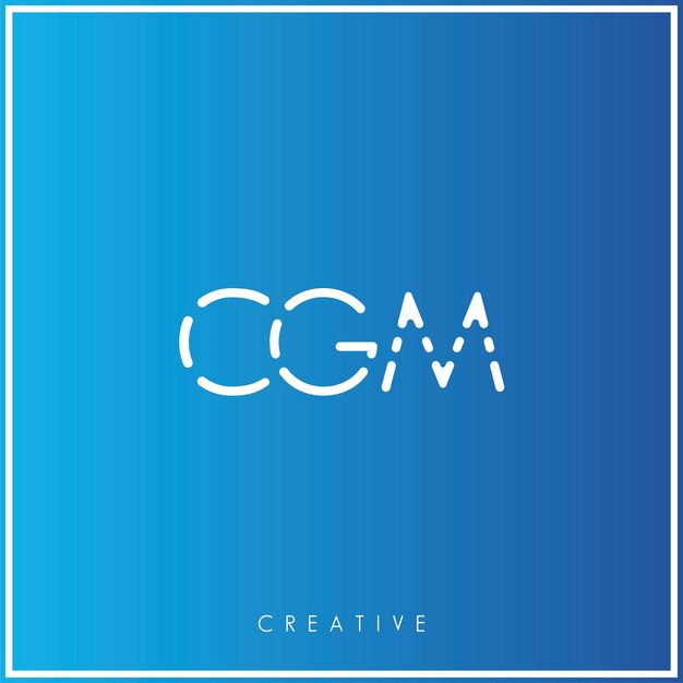 CGM Premium Vector último diseño de logotipo Diseño creativo de logotipo Ilustración vectorial Logotipo mínimo Monograma