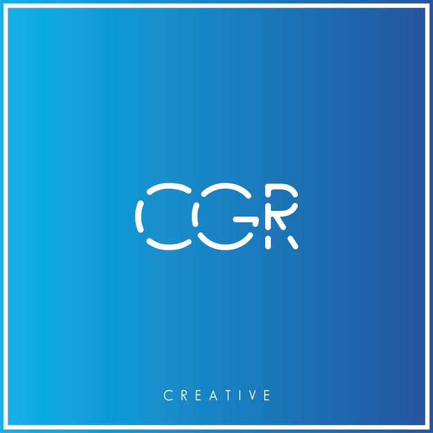 CGR Premium Vector último diseño de logotipo Diseño creativo de logotipo Ilustración vectorial Logotipo mínimo Monograma