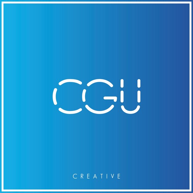CGU Premium Vector último diseño de logotipo diseño creativo de logotipo ilustración vectorial monograma de logotipo mínimo