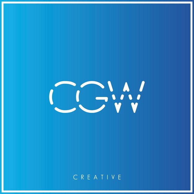 CGW Premium Vector último diseño de logotipo Diseño creativo de logotipo Ilustración vectorial Logotipo mínimo Monograma