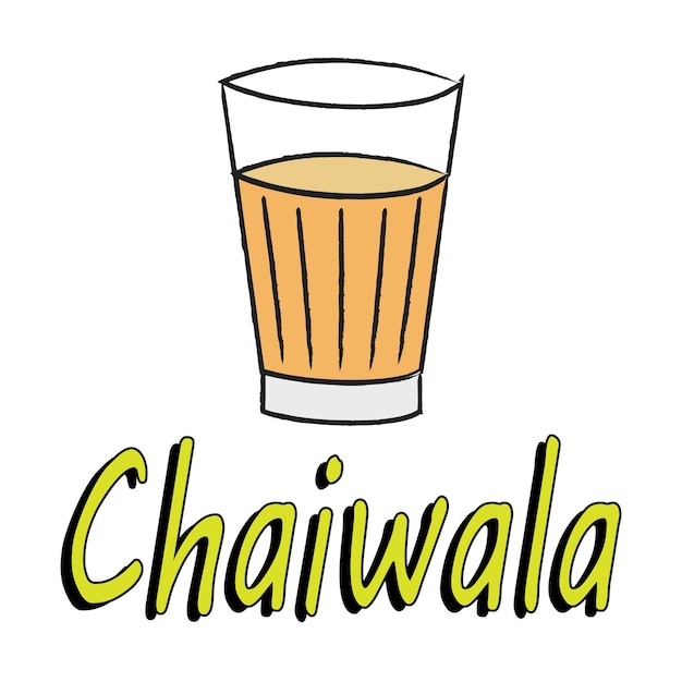 Chaiwala significa ilustración de vector de vendedor de té, chai o vector de té, ilustración de vector de té.