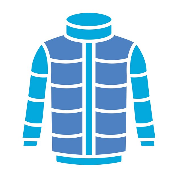 un chaleco azul con una chaqueta azul en él que dice una jaqueta azul