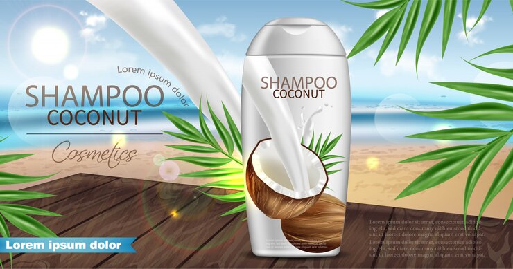 Vector champu de coco