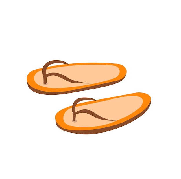 Vector chanclas de playa concept hawaii esta ilustración muestra un par de chanclas coloridas con una playa