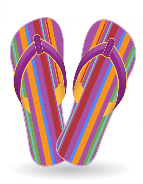 Vector chanclas de playa