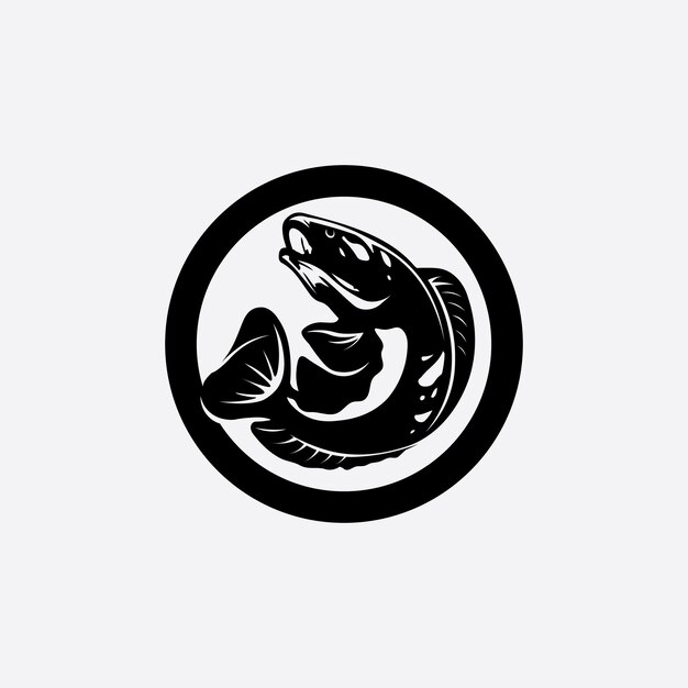 Channa Snakehead fish Predator Fish animal diseño submarino logotipo e ilustración