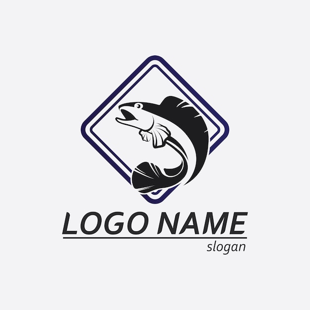 Channa Snakehead fish Predator Fish animal diseño submarino logotipo e ilustración
