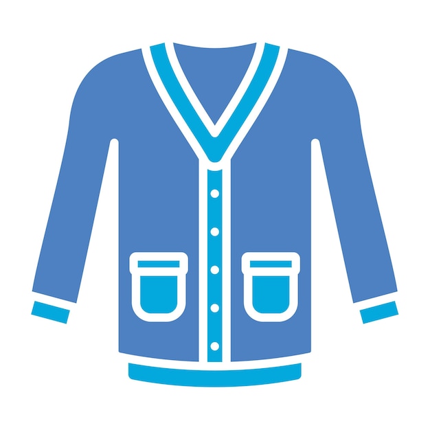 una chaqueta azul con un cuello azul y una camisa blanca con un collar azul