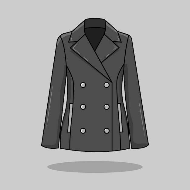 Vector chaqueta clásica de mujer negra
