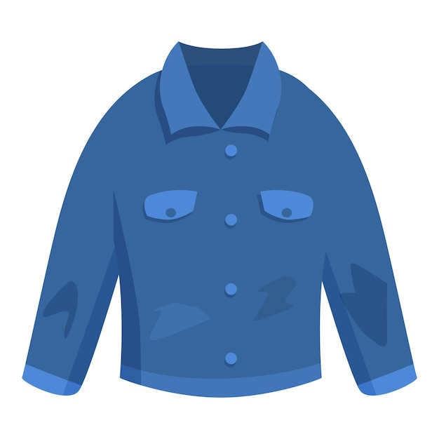 Chaqueta de denim azul que muestra signos de desgaste