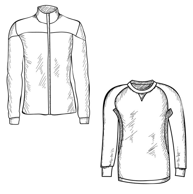 Chaqueta deportiva de dibujo aislado