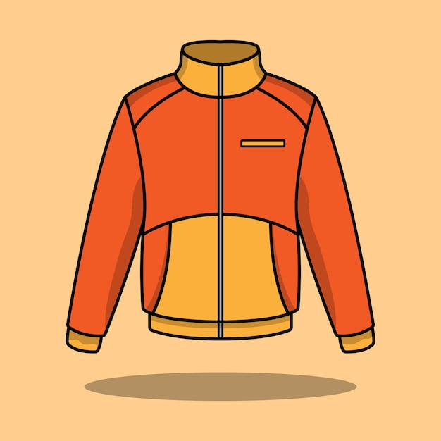 Vector chaqueta deportiva naranja