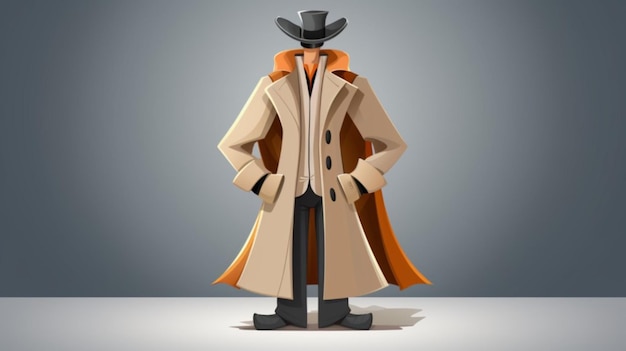 Vector una chaqueta de hombre con un sombrero en ella