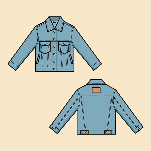 Vector chaqueta de jeans