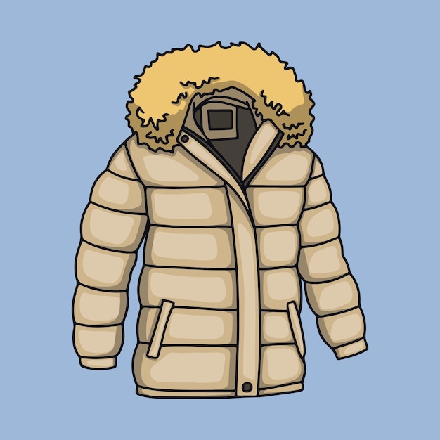 Vector chaqueta de lana beige para el invierno