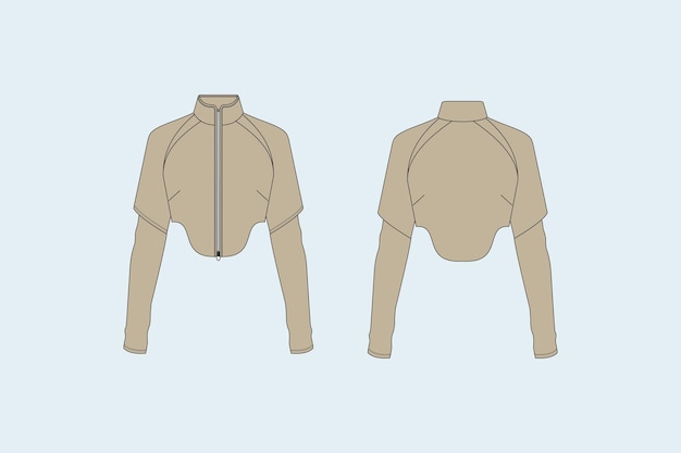 Vector chaqueta recortada