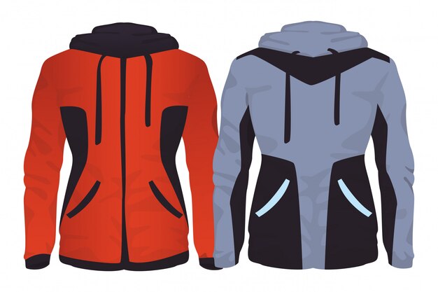 Vector chaquetas deportivas de fitness