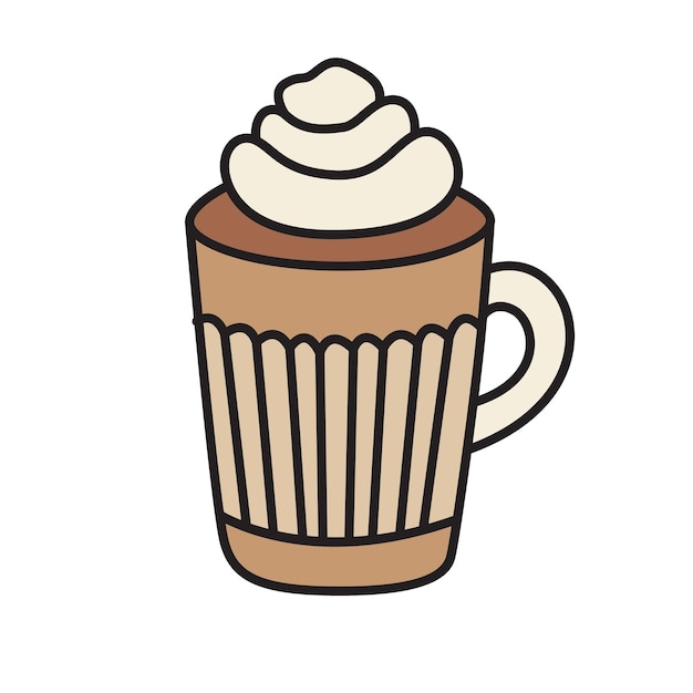Charming Coffee Mug Vector Clip Art para diseños acogedores de bebidas