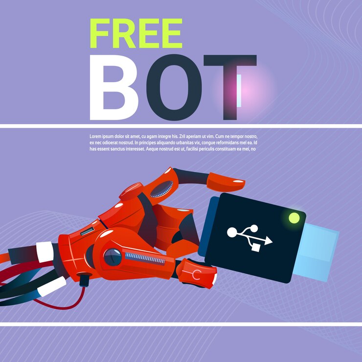 Vector chat bot free robot asistencia virtual de sitio web o aplicaciones móviles, artificial intelligence co