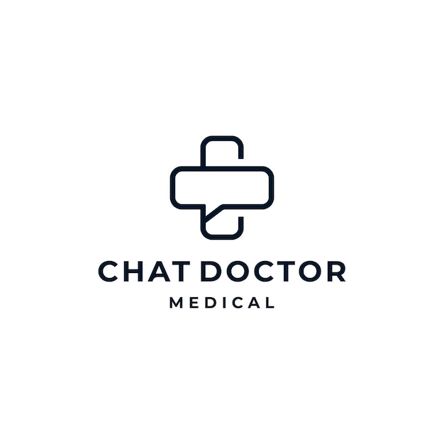 Chat Bubble Talk Plus Sign Medical Health con letra inicial C Logo Design Inspiration