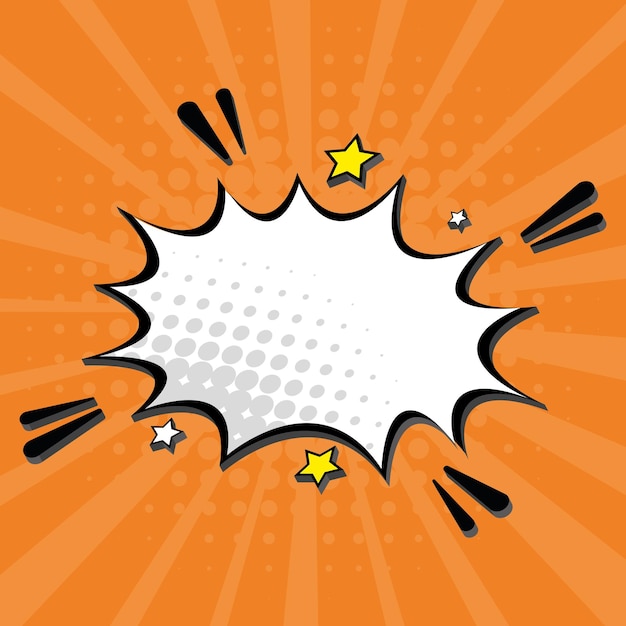 Chat de burbujas cómicas vacías Ilustración vectorial