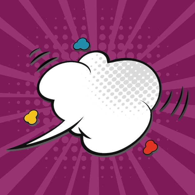 Chat de burbujas cómicas vacías Ilustración vectorial