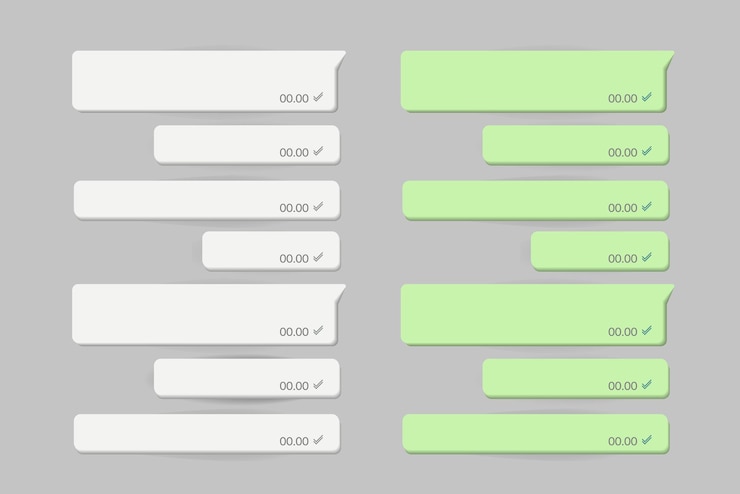 Vector chat de burbujas de discurso para whatsapp