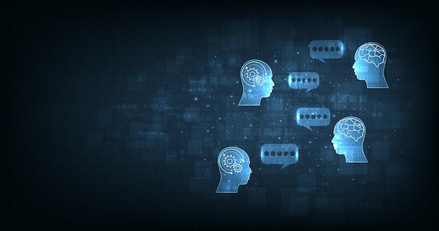 Chat humano con IA o inteligencia artificial