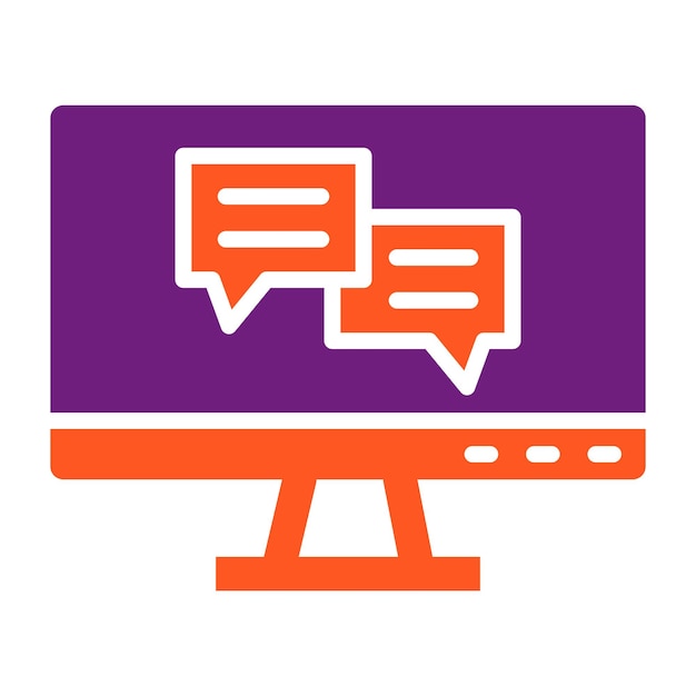 Chat en línea Diseño de íconos vectoriales Ilustración