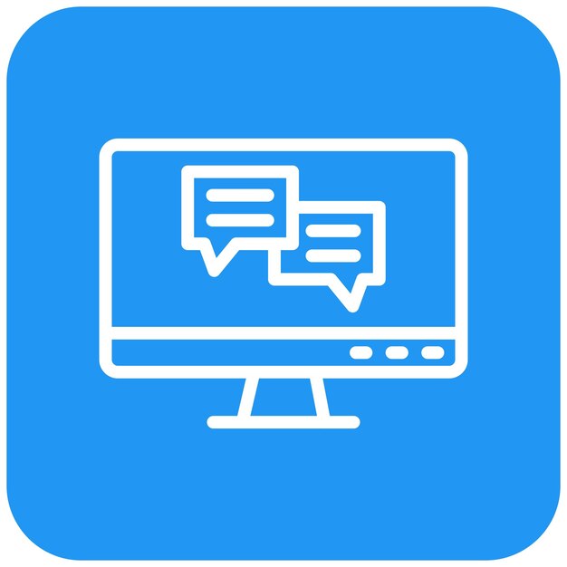 Chat en línea Diseño de íconos vectoriales Ilustración