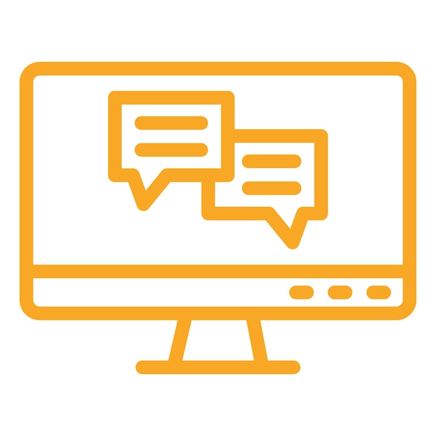 Chat en línea Diseño de íconos vectoriales Ilustración