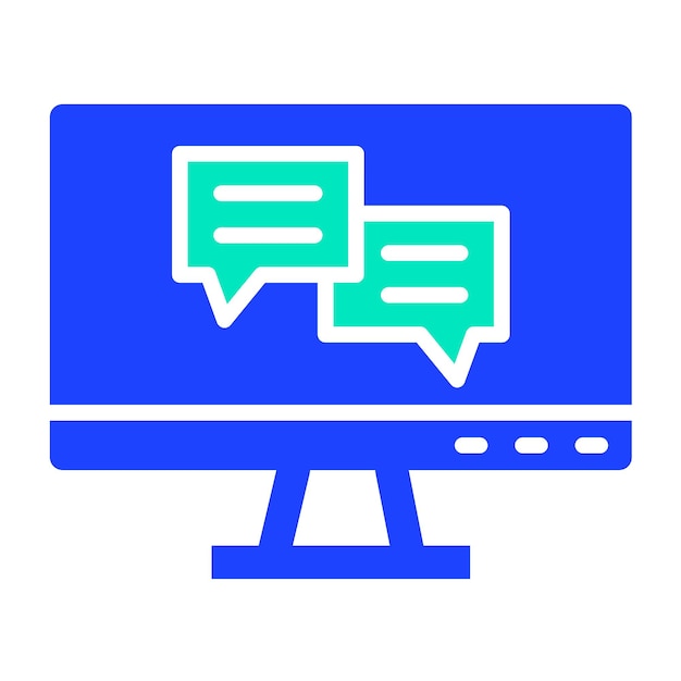 Chat en línea Diseño de íconos vectoriales Ilustración