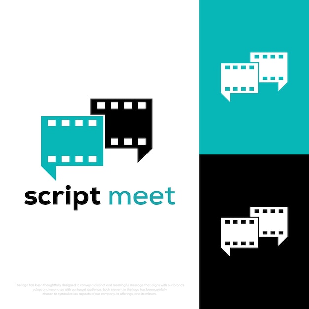 Chat logo Script meet logo templete logo vector logo