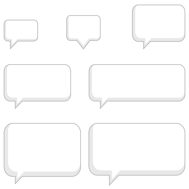 Chat rectángulo diálogo burbujas mensaje cuadrado