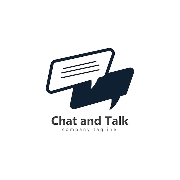 Chat Talk Speech Bubble Icon Vector Logo Plantilla Diseño Ilustración Vector